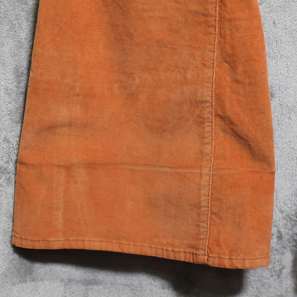 We The Free Womens Pants 31 Orange Corduroy Flared Wide Leg High Rise - Picture 3 of 14